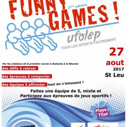 Affiche Funny Games UFOLEP événementiel à la Réunion Boost Agency