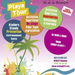 Affiche playa tour UFOLEP événementiel à la Réunion Boost Agency